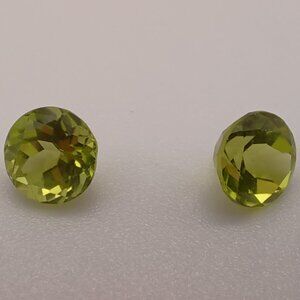 PERIDOT 6 MM 2 ROUND CUT ALL NATURAL 2.16 CT